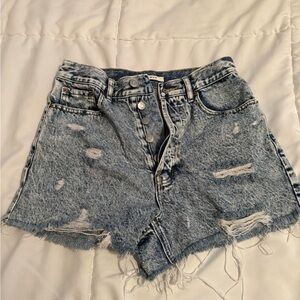 PacSun Light Blue Distressed Jean Shorts